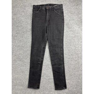 Miller's Jeans Womens 30 Washed Black Skinny Stretch Made in USA Knee Patch